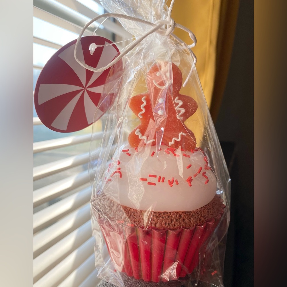 Gingerbread cupcake 1 candle